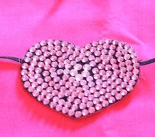 Heart shaped swarovski cystal rhinstone eye by zombiesbydesign