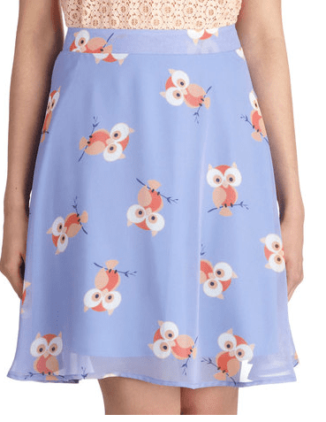 Hoot There It Is Skirt Mod Retro Vintage Skirts 