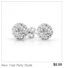 New Year Party Studs $8.99 in Sterling Silver