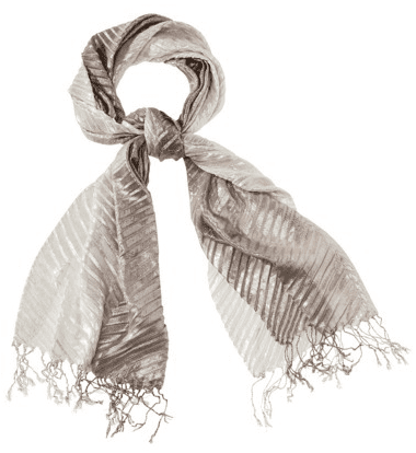 Chevron Metallic Scarf Rose/Ivory 