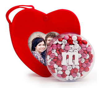 Heart Tote with Personalized Chocolate Candies from MY M M S®