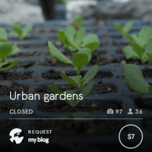 My request for custom urban garden photos at Snapwire. 