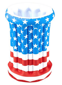 July 4th Independence Day Stars Stripes American US Flag Patriotic Inflatable Drink Cooler