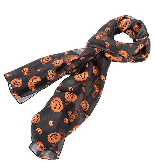 Halloween Pumpkin Scarf Black
