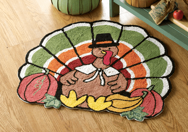 Thanksgiving Turkey Accent Rug Decoration