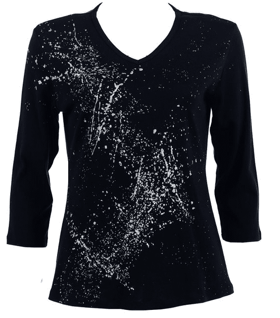 Galaxy Dressy Rhinestone Ladies Tee