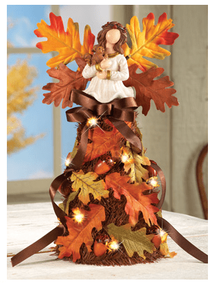 Lighted Harvest Angel Centerpiece from Collections Etc.