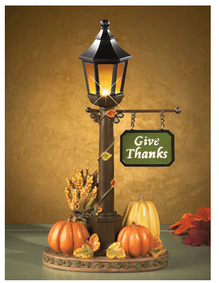 Lighted Thanksgiving Lamp Post Decoration from Collections Etc.